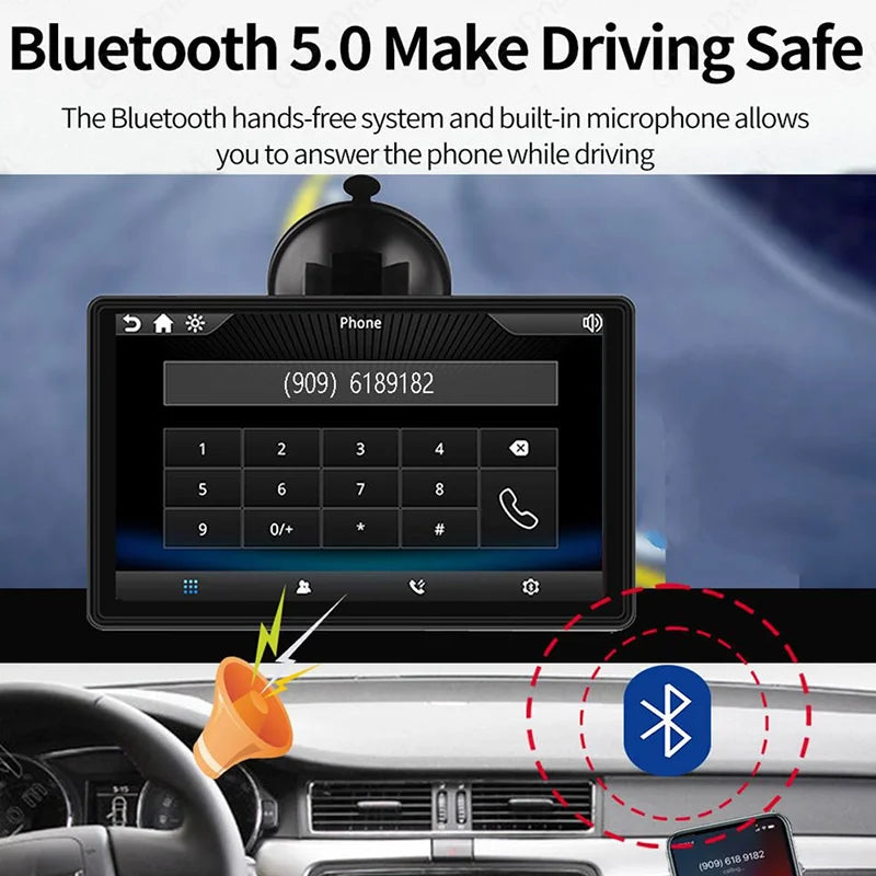 In - car wireless Carplay smart screen Universal multimedia player Portable touch screen with Auto reversing camera